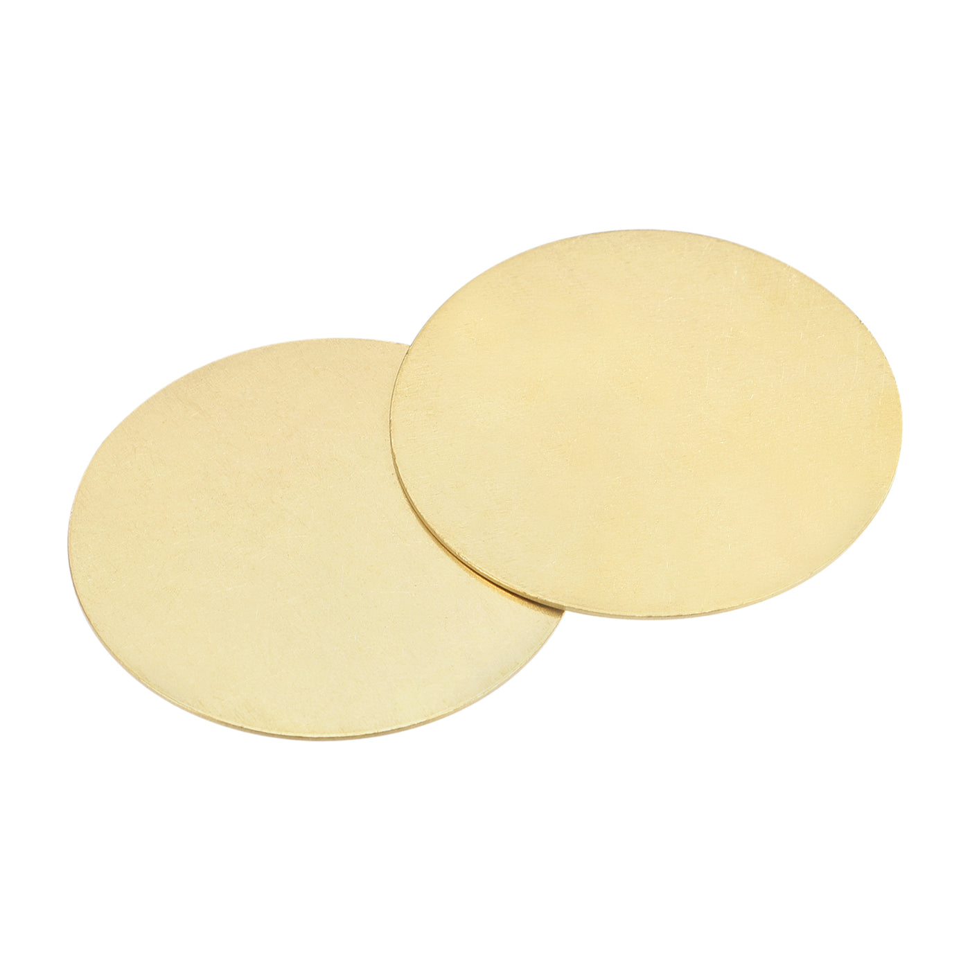 Harfington Brass Stamping Blank Round Metal DIY Tag 45mm Dia 1mm Thick for Craft, Pendant Decoration, Pack of 2