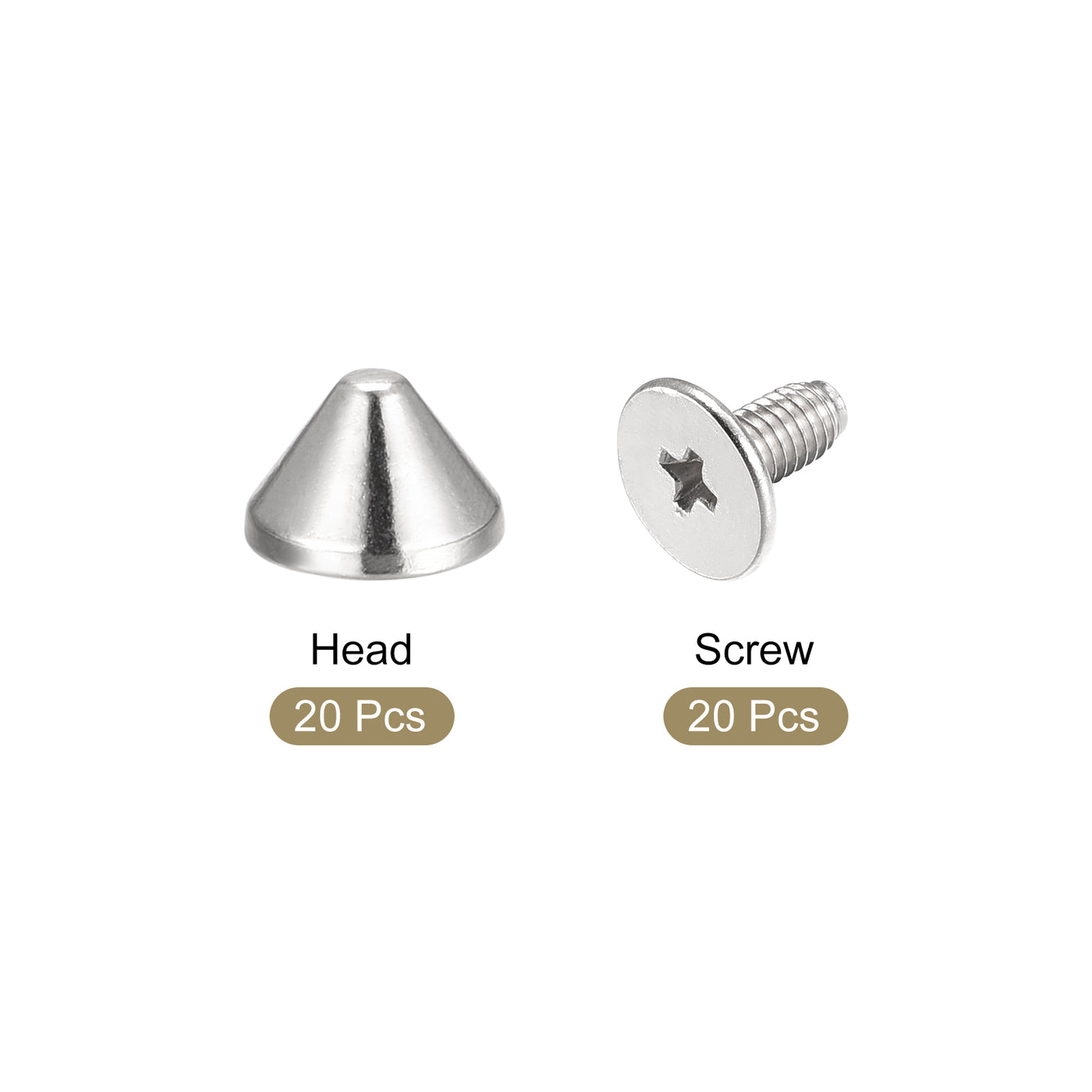 Harfington Screw Back Rivets, Solid Leather Studs for DIY