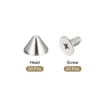 Harfington Screw Back Rivets, Solid Leather Studs for DIY