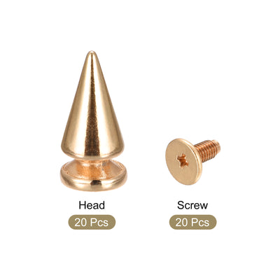 Harfington Screw Back Rivets Solid Leather Stud for DIY