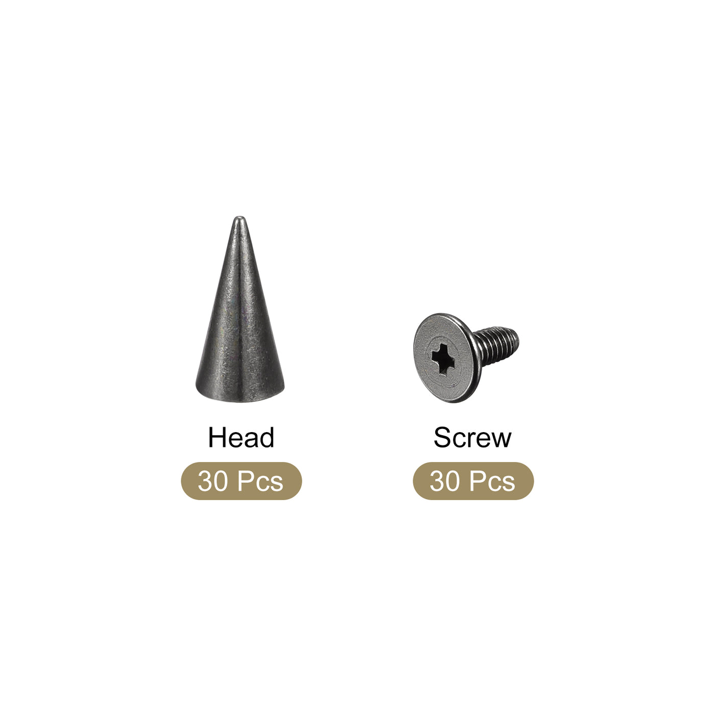 Harfington Screw Back Rivet Solid Leather Stud for DIY