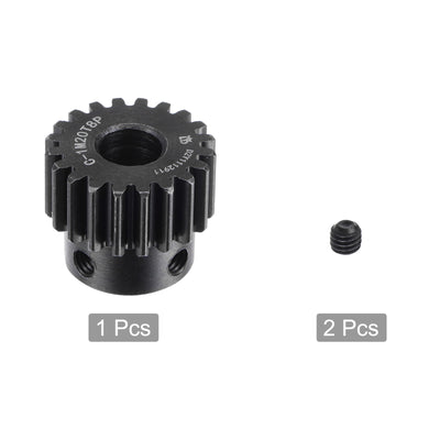 Harfington Uxcell 8mm Aperture 20T Mod 1 45# Steel Spur Diff Differential Motor Pinion Gear