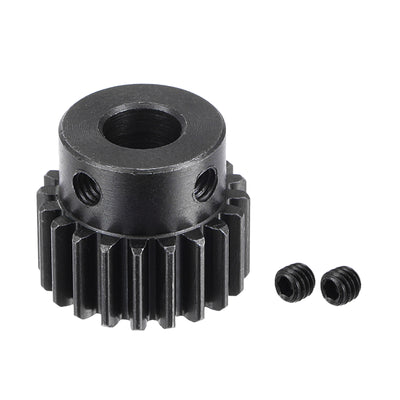 uxcell Uxcell 8mm Aperture 20T Mod 1 45# Steel Spur Diff Differential Motor Pinion Gear