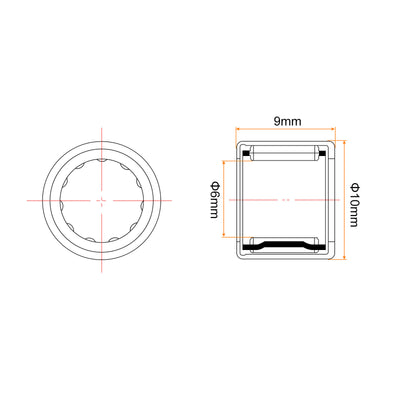 Harfington Needle Roller Bearings Chrome Steel Open End