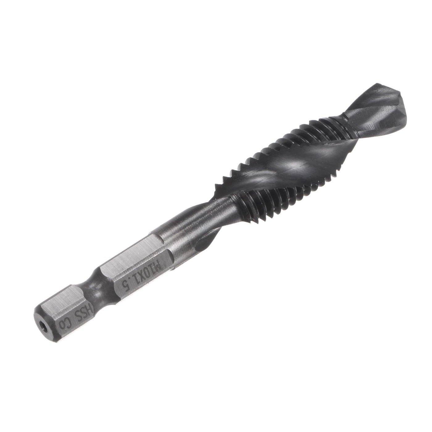 uxcell Uxcell M10x1.5 TiAlN Coated M35 Cobalt High Speed Steel Combination Drill Tap Bit 2pcs