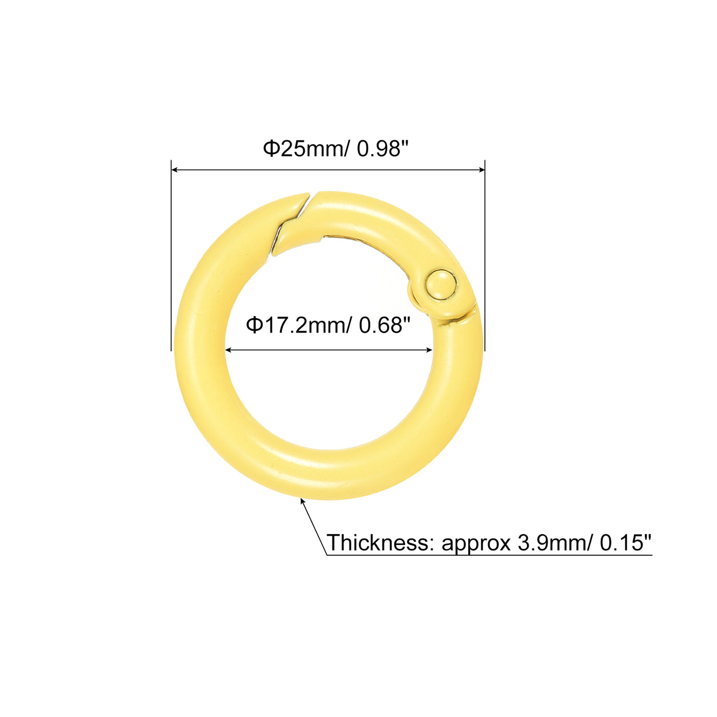 Harfington Round Spring O Rings, Trigger Buckle Snap for Bag, Purse