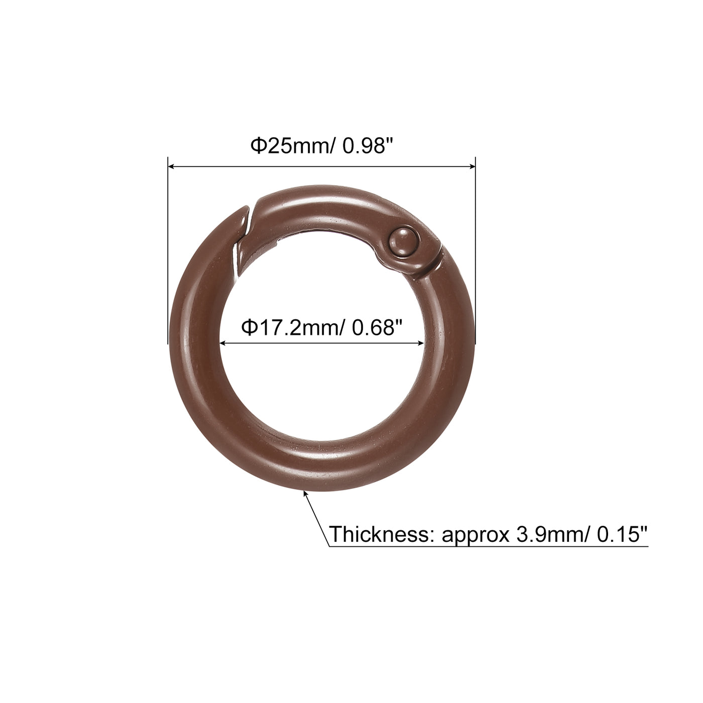 Harfington Round Spring O Rings, Trigger Buckle Snap for Bags Purses Keyrings