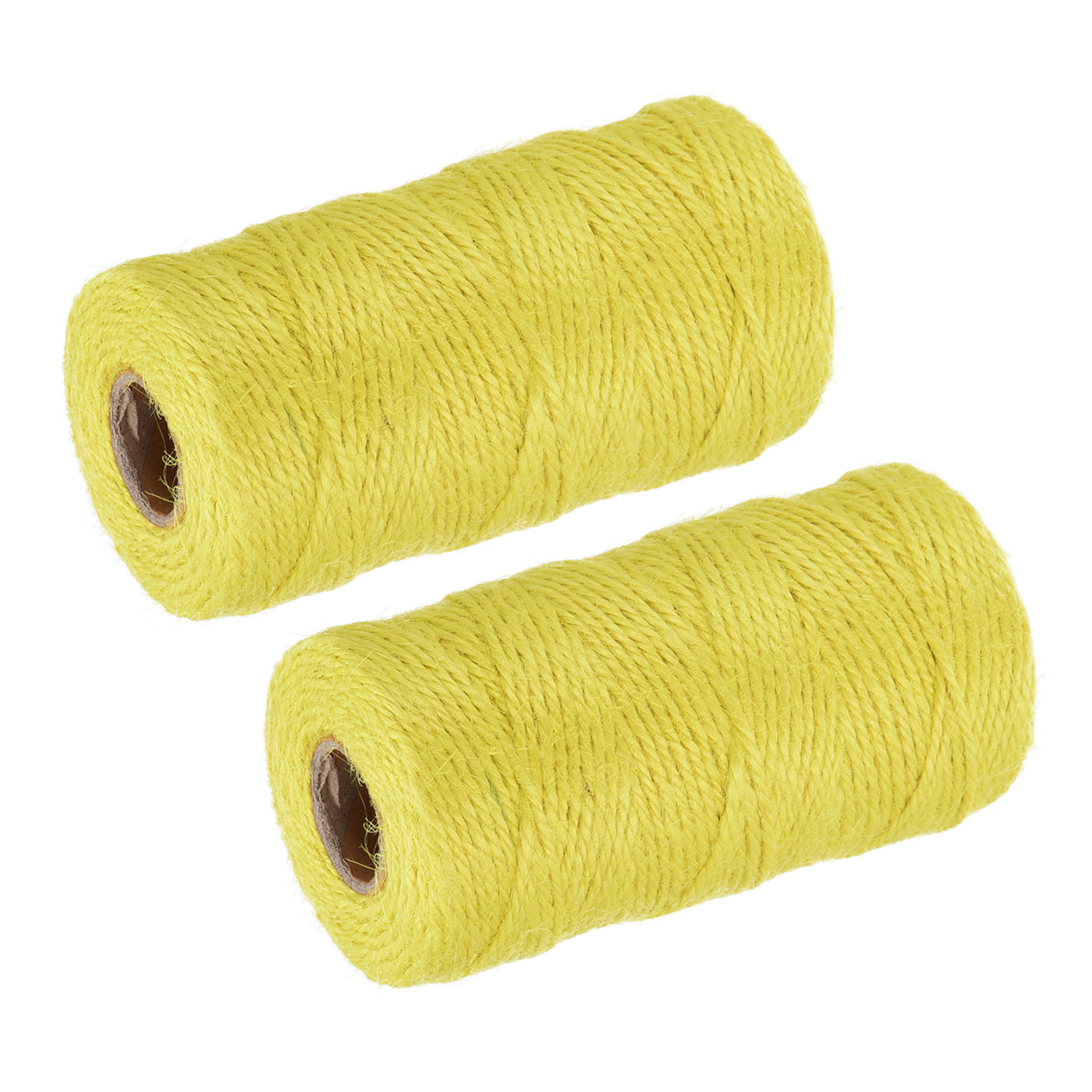 Harfington Paket von 2 328Ft Gartengarn 2mm Handwerk Saiten Jute für Kunstwerk DIY Hellgelb