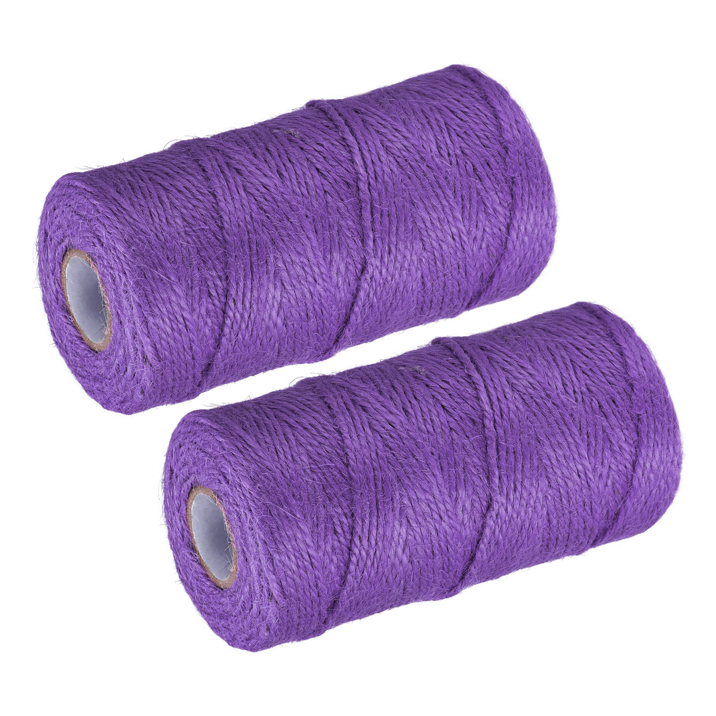 Harfington Paket von 2 328Ft Schnur 2mm Bastel Jute für DIY Kunstwerke Geschenkpackung Lila