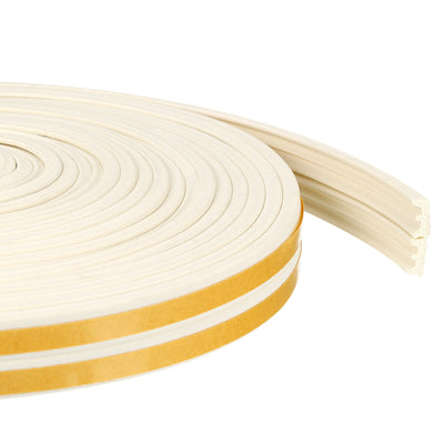 Harfington Uxcell Weather Stripping, 4pcs 6000mm x 9mm W x 4mm T Foam Seal Strip E Shaped, White