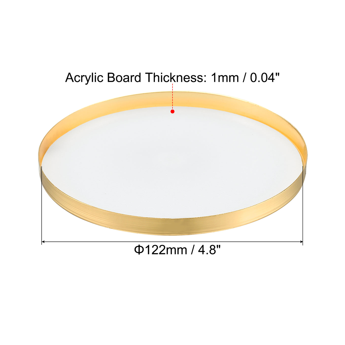 Harfington 4.8 Inch Inner Dia. Lampshade Diffuser, 2 Pieces Dustproof Dust Protection Cover Acrylic Board for Barrel Lamp Shade