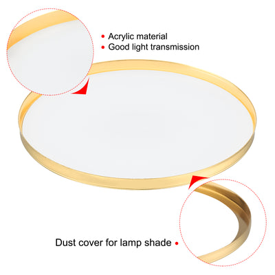 Harfington 4.8 Inch Inner Dia. Lampshade Diffuser, 2 Pieces Dustproof Dust Protection Cover Acrylic Board for Barrel Lamp Shade