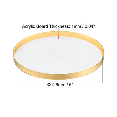 Harfington 5 Inch Inner Dia. Lampshade Diffuser, 2 Pieces Dustproof Dust Protection Cover Acrylic Board for Barrel Lamp Shade