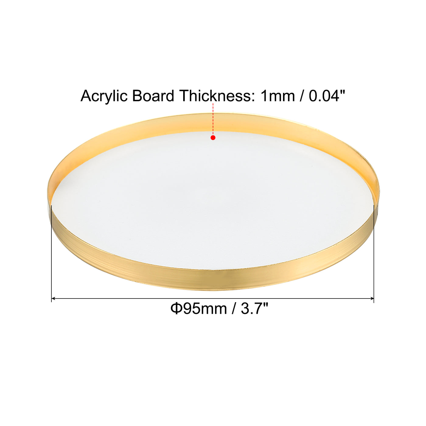 Harfington 3.7 Inch Inner Dia. Lampshade Diffuser, 4 Pieces Dustproof Dust Protection Cover Acrylic Board for Barrel Lamp Shade