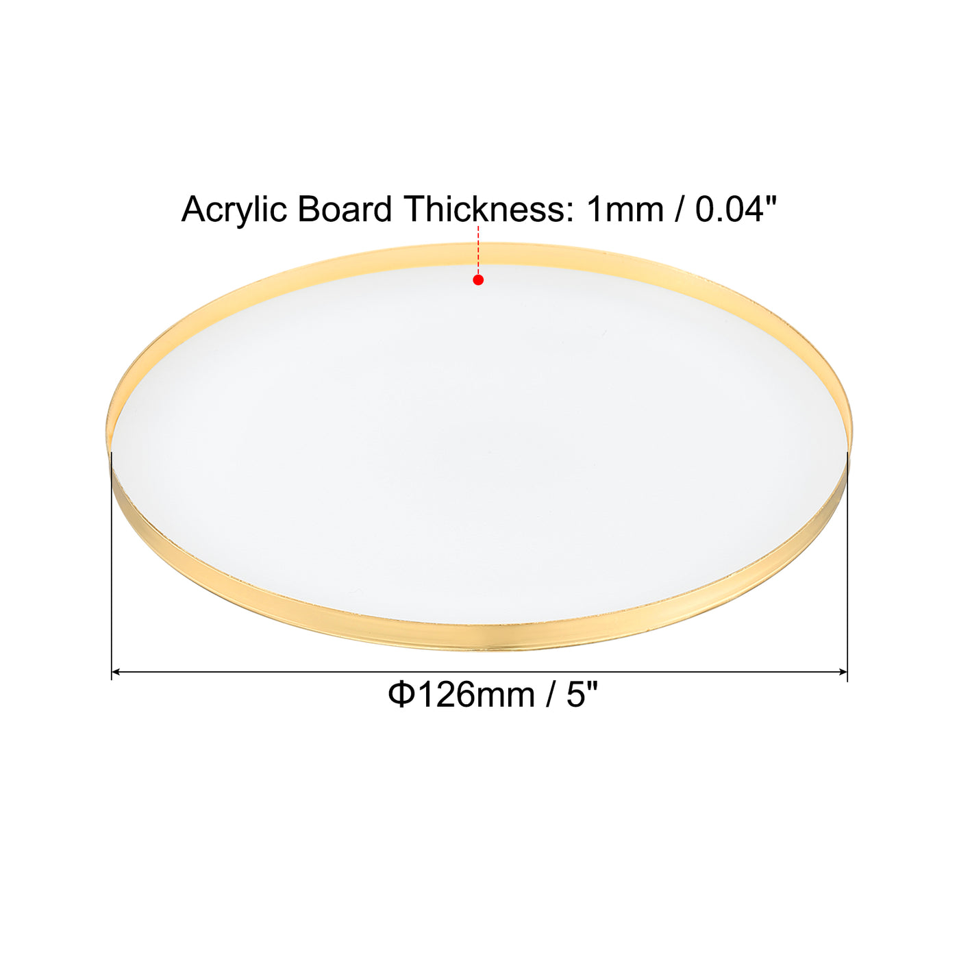 Harfington 5 Inch Inner Dia. Lampshade Diffuser, 4 Pieces Dustproof Dust Protection Cover Acrylic Board for Barrel Lamp Shade