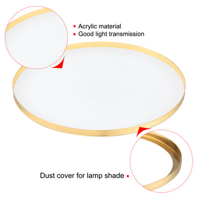 Harfington 5.9 Inch Inner Dia. Lampshade Diffuser, 2 Pieces Dustproof Dust Protection Cover Acrylic Board for Barrel Lamp Shade