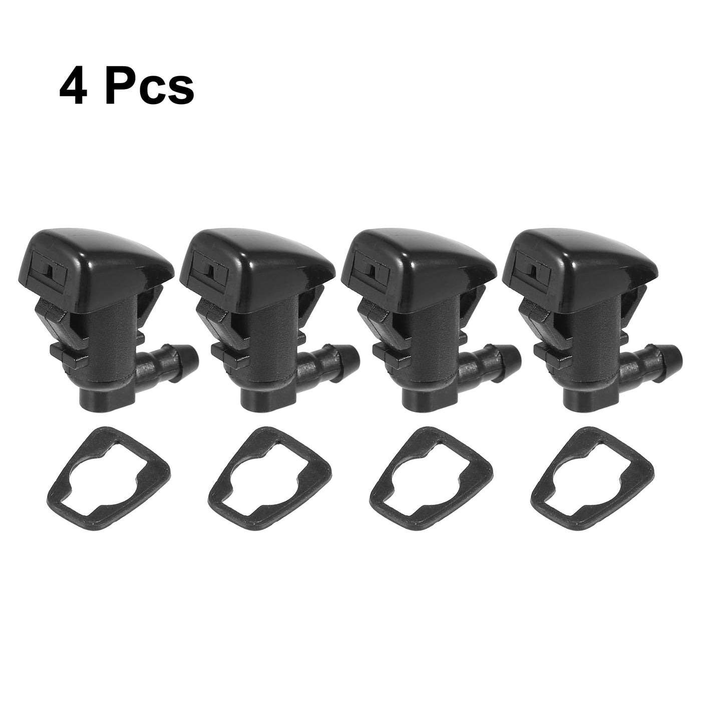 X AUTOHAUX 4pcs Car Front Windshield Washer Nozzles for Jeep Grand Cherokee 2005-2016 for Pontiac G6 2005-2010 for Saturn Aura 2007-2010 Replaces 55079049AA 15247800