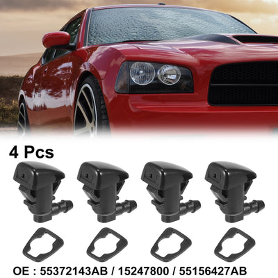 Harfington 4pcs Car Front Windshield Washer Nozzles for Jeep Grand Cherokee 2005-2016 for Pontiac G6 2005-2010 for Saturn Aura 2007-2010 Replaces 55079049AA 15247800