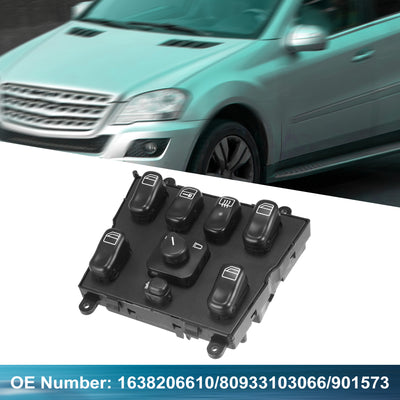 Harfington Power Window Switch Driver Side Power Window Master Control Switch 1638206610 Replacement for Mercedes-Benz ML430 1999-2001