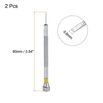 Harfington Uxcell Micro Precision Screwdriver, Slotted Head for Watch Eyeglasses Electronics Repair