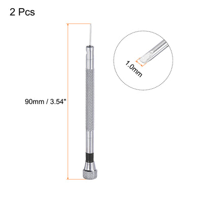 Harfington Uxcell Micro Precision Screwdriver, Slotted Head for Watch Eyeglasses Electronics Repair