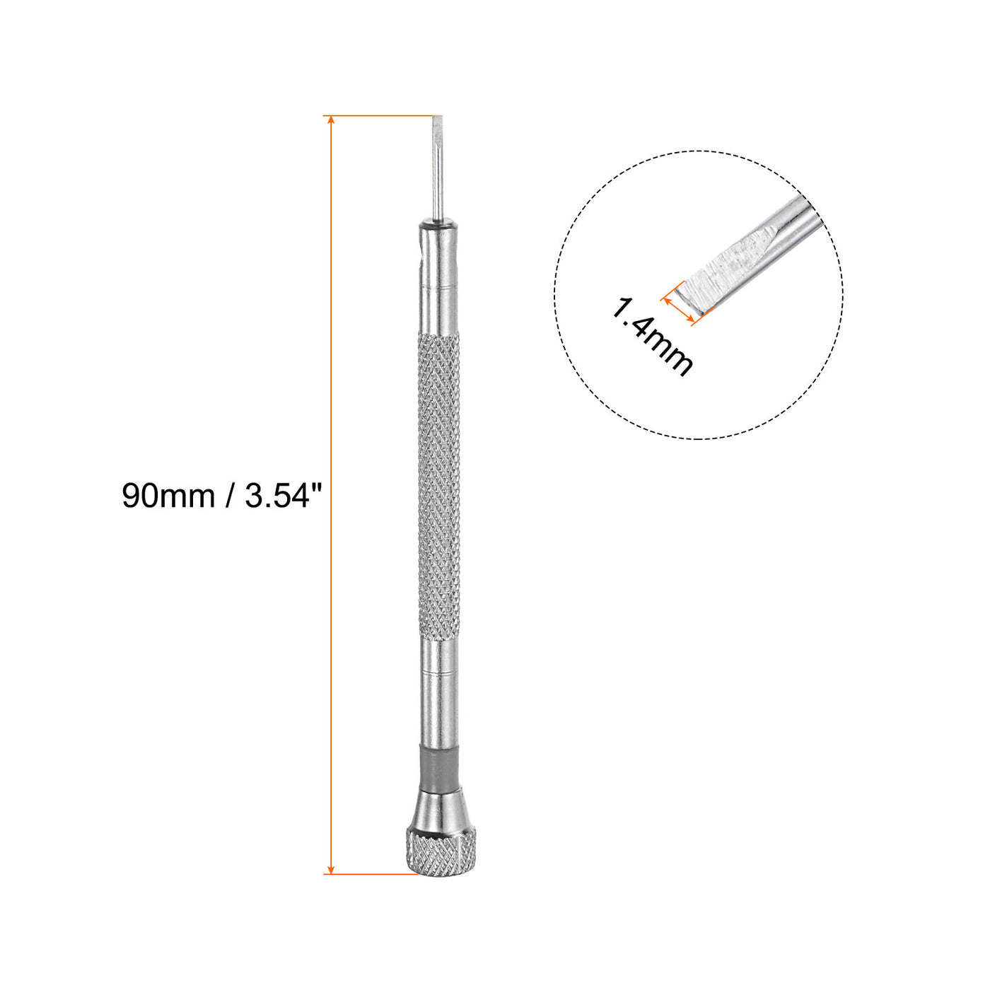 uxcell Uxcell Mikro Präzisions Schraubendreher Schlitzkopf für Uhren Brillen und Elektronik Reparatur  Grau 1,4 mm