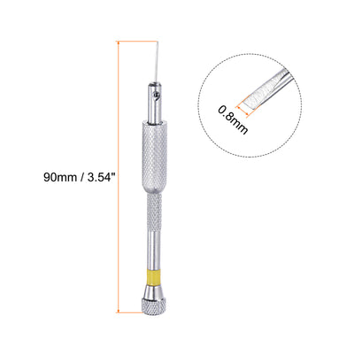 Harfington Uxcell Mikro Präzisions Schraubendreher Flachekopf Ersatz für Uhren Brillen und Elektronik Reparatur 
