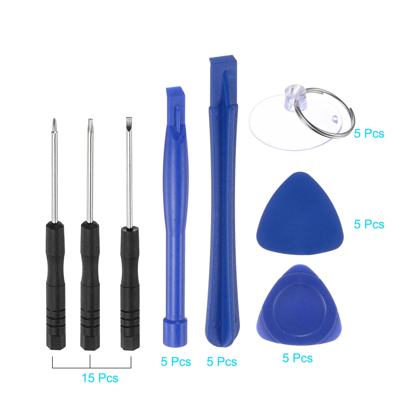 uxcell Uxcell Electronics Repair Kit with Magnetic Mini Screwdriver Opening Pry Tool, 5 Set