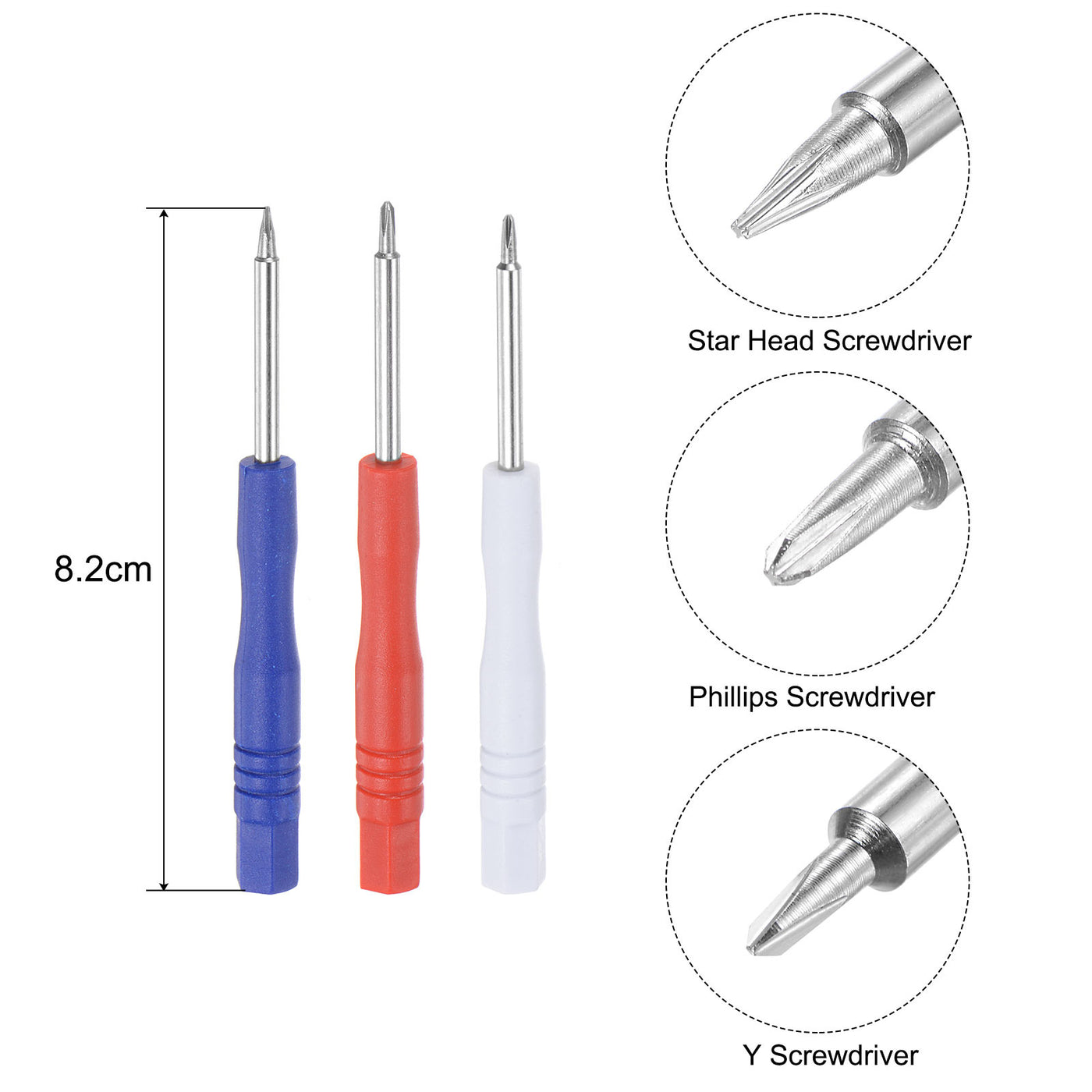 uxcell Uxcell 8 in 1 Electronics Repair Kit with Magnetic Micro Screwdriver Opening Pry Tool