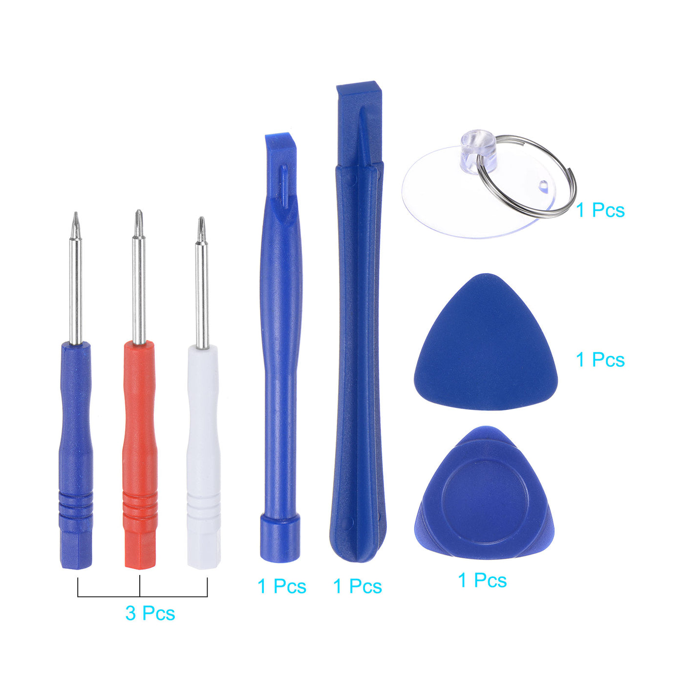 uxcell Uxcell 8 in 1 Electronics Repair Kit with Magnetic Micro Screwdriver Opening Pry Tool