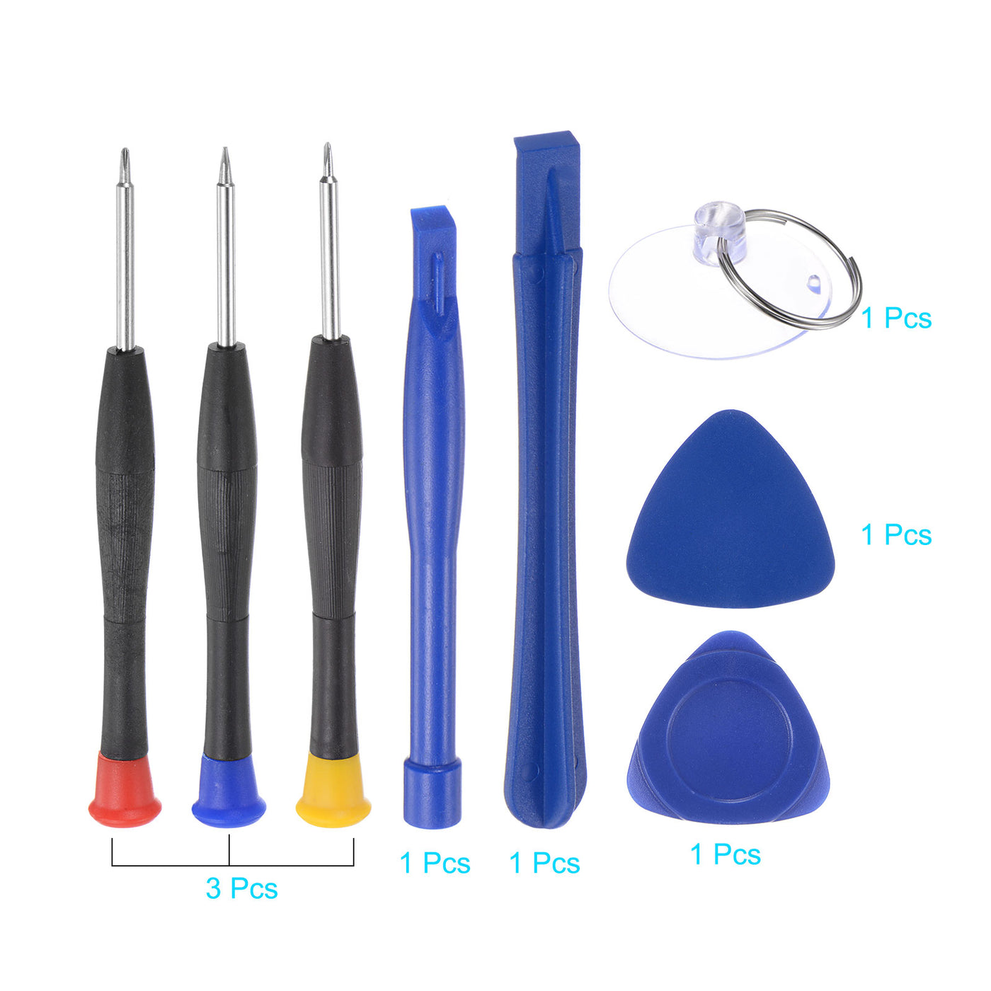 uxcell Uxcell 8 in 1 Universal Repair Opening Tool Kit with Precision Screwdriver Pry