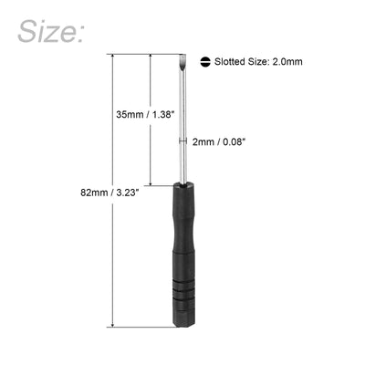 Harfington Uxcell Stk. Mini- Schlitzschraubendreher, ,mm Flachkopf für die Reparatur von Uhren, Brillen, Elektronik