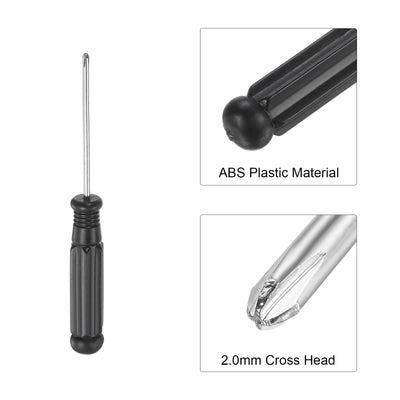 Harfington Uxcell Mini Phillips Screwdriver, Cross Head with Black Handle for Small Appliances