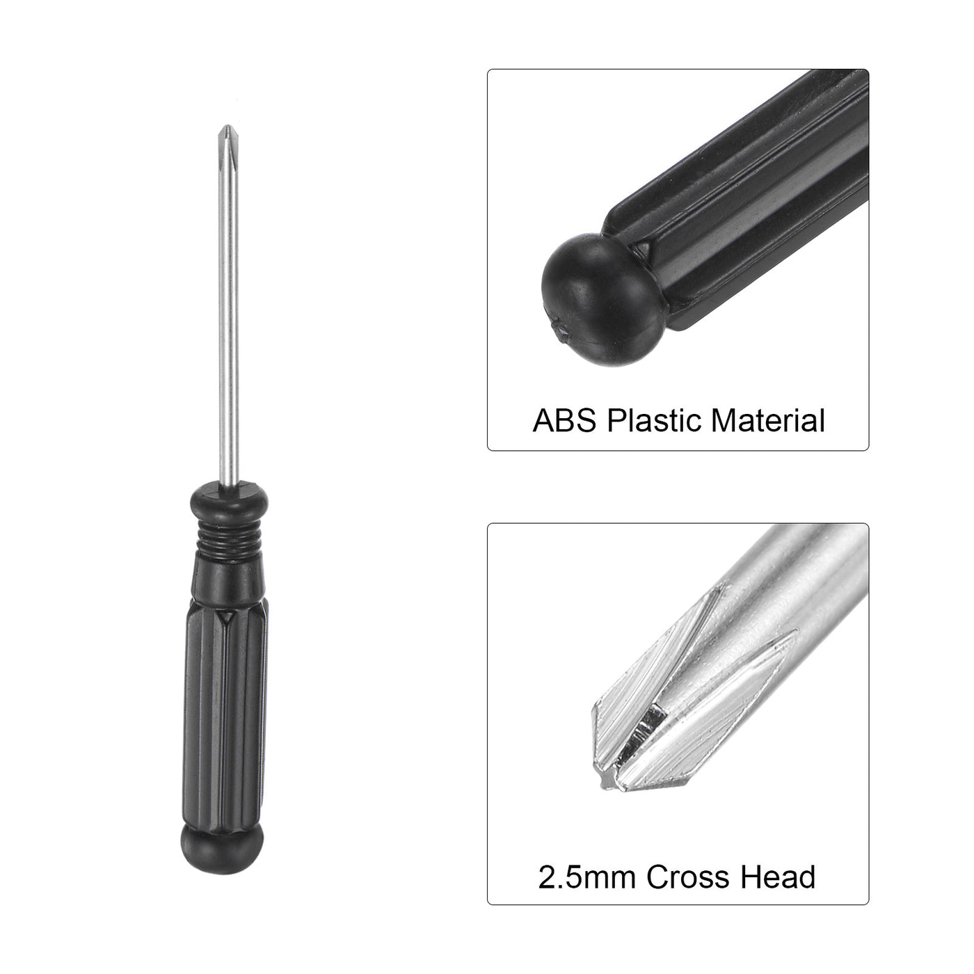 uxcell Uxcell Mini Phillips Screwdriver, Cross Head with Handle for Repairing Small Appliances