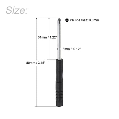 Harfington Uxcell Mini Phillips Screwdriver, Cross Head for Repairing Watch Eyeglasses Electronics