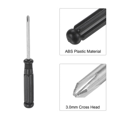 Harfington Uxcell Mini Phillips Screwdriver, Cross Head with Black Handle for Small Appliances