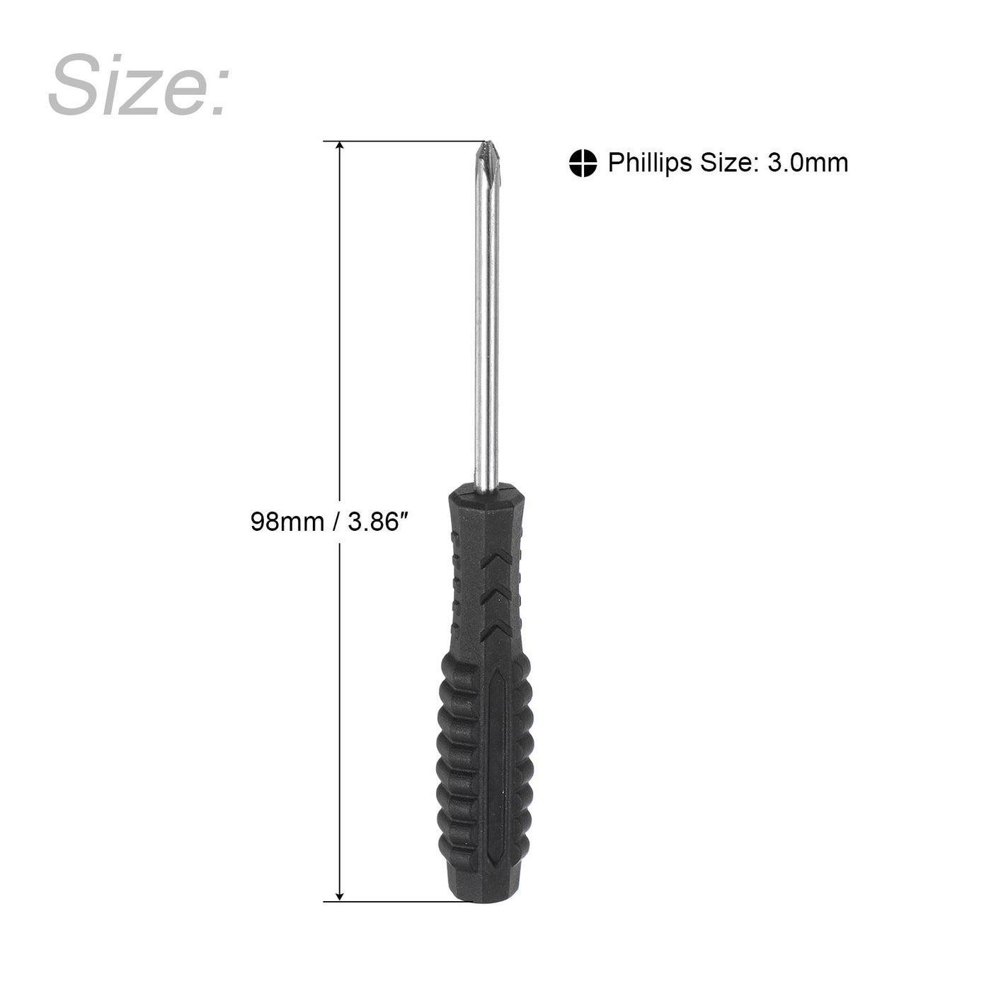 uxcell Uxcell 10pcs 3mm Mini Phillips Screwdriver with Non-Slip Handle for Small Appliances