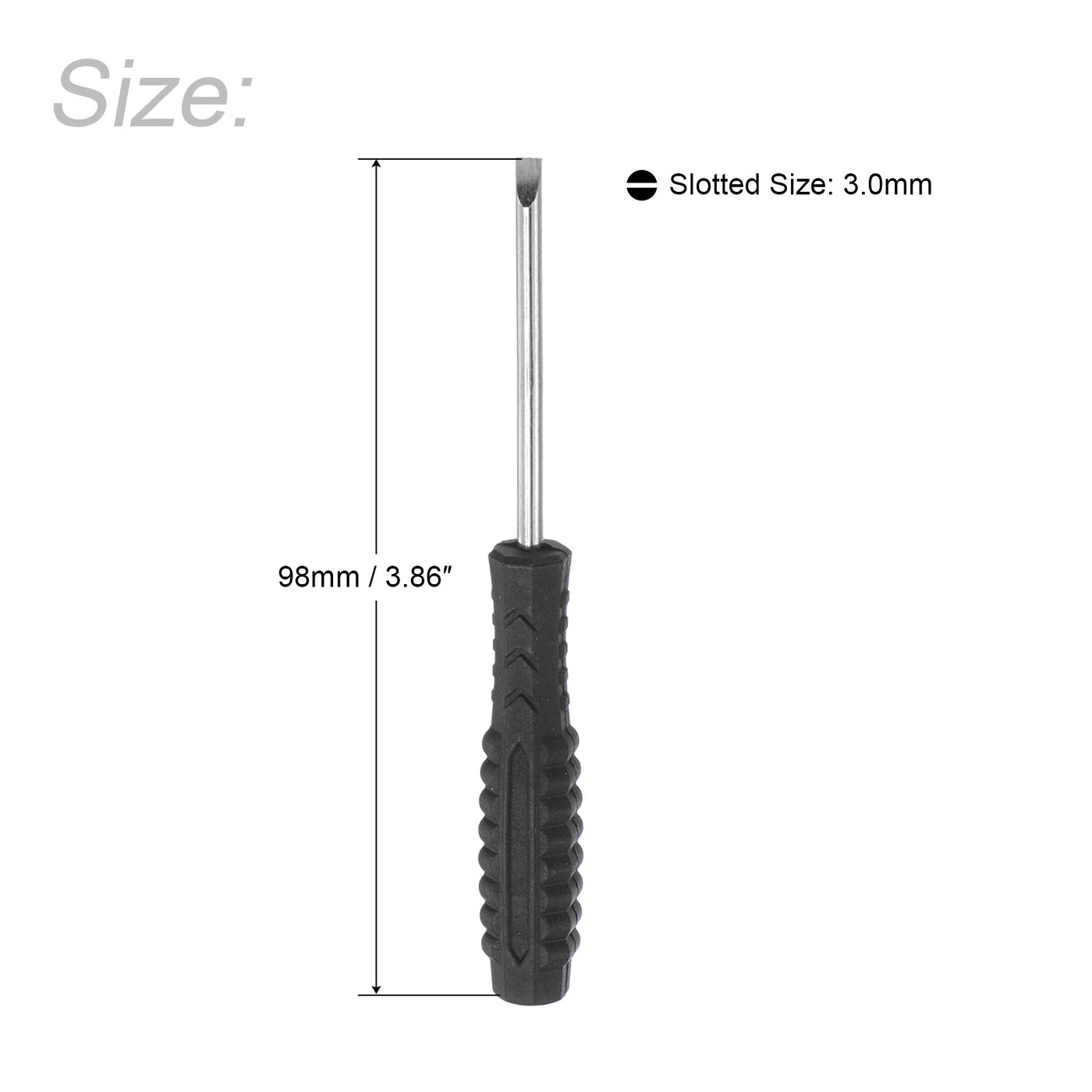 uxcell Uxcell Mini Slotted Screwdriver, Flat-Head with Non-Slip Handle for Small Appliances