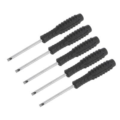 uxcell Uxcell Mini Slotted Screwdrivers, Flat Head with Non-Slip Handle for Small Appliances