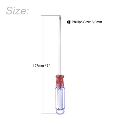 Harfington Uxcell 3mm Mini Phillips Screwdriver, 127mm Length for Small Appliances Repair, 10 Pcs