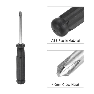 Harfington Uxcell Mini Phillips Screwdriver, Cross Head with Black Handle for Small Appliances