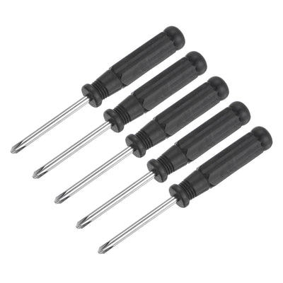 Harfington Uxcell Mini Phillips Screwdrivers, Cross Head with Black Handle for Small Appliances