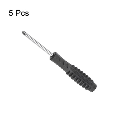 Harfington Uxcell 4.0mm Mini Phillips Screwdriver with Non-Slip Handle for Small Appliances, 5 Pcs