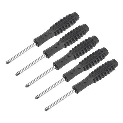 Harfington Uxcell 4.0mm Mini Phillips Screwdriver with Non-Slip Handle for Small Appliances, 5 Pcs