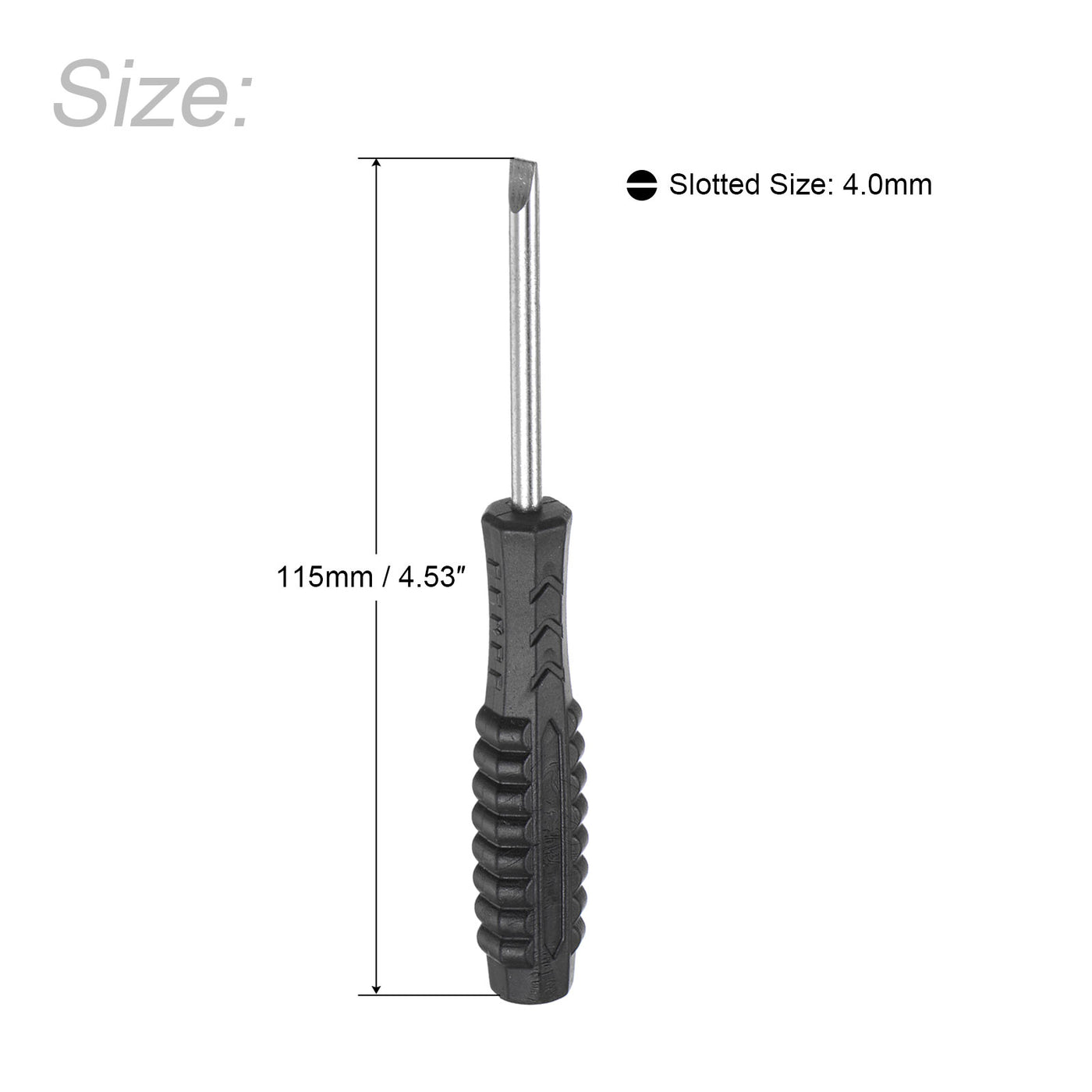 uxcell Uxcell Mini Slotted Screwdriver, Flat-Head with Non-Slip Handle for Small Appliances