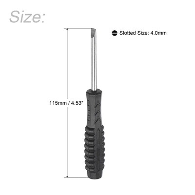 Harfington Uxcell Mini Slotted Screwdriver, Flat-Head with Non-Slip Handle for Small Appliances