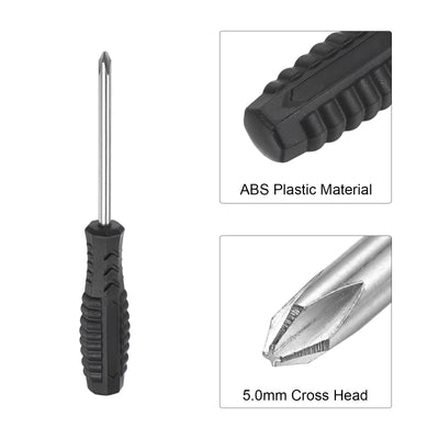 Harfington Uxcell 2Stk. Mini Kreuzschlitz Schraubendreher, 5,0mm Kreuzschlitz mit rutschfestem Griff für kleine Haushaltsgeräte