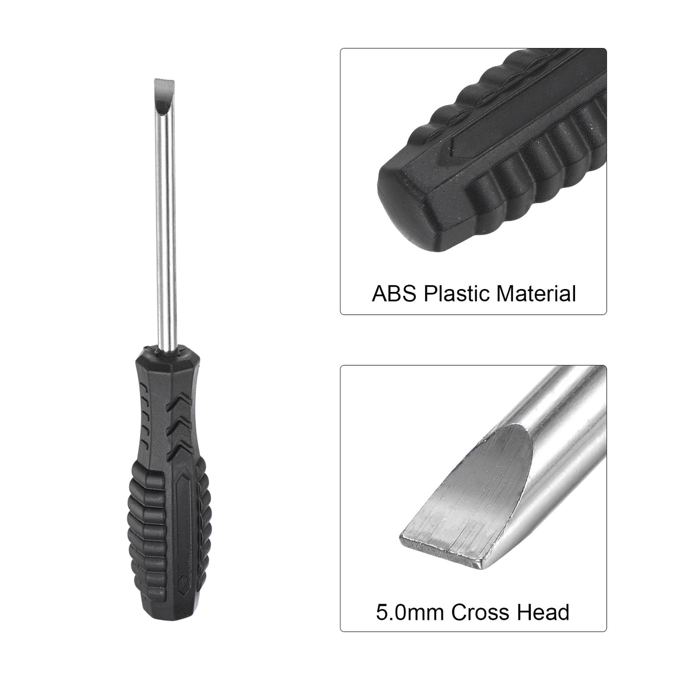 uxcell Uxcell Mini Slotted Screwdrivers, Flat Head with Non-Slip Handle for Small Appliances