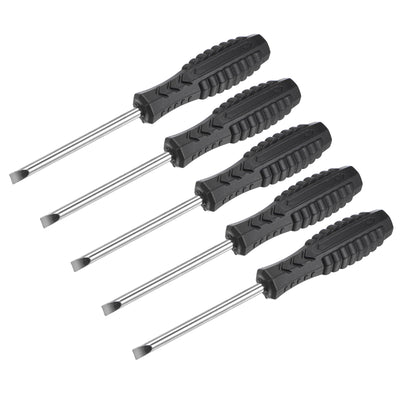 Harfington Uxcell Mini Slotted Screwdrivers, Flat Head with Non-Slip Handle for Small Appliances