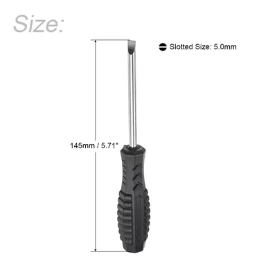 Harfington Uxcell Mini Slotted Screwdriver, Flat Head with Non-Slip Handle for Small Appliances